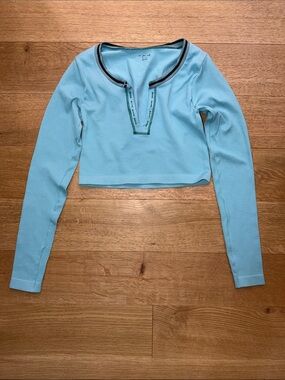 Urban Outfitters Out From Under Go For Gold Seamless Cropped Top Size M/L Blue